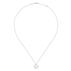 Gabriel & Co. Sterling Silver Contemporary Diamond Necklace