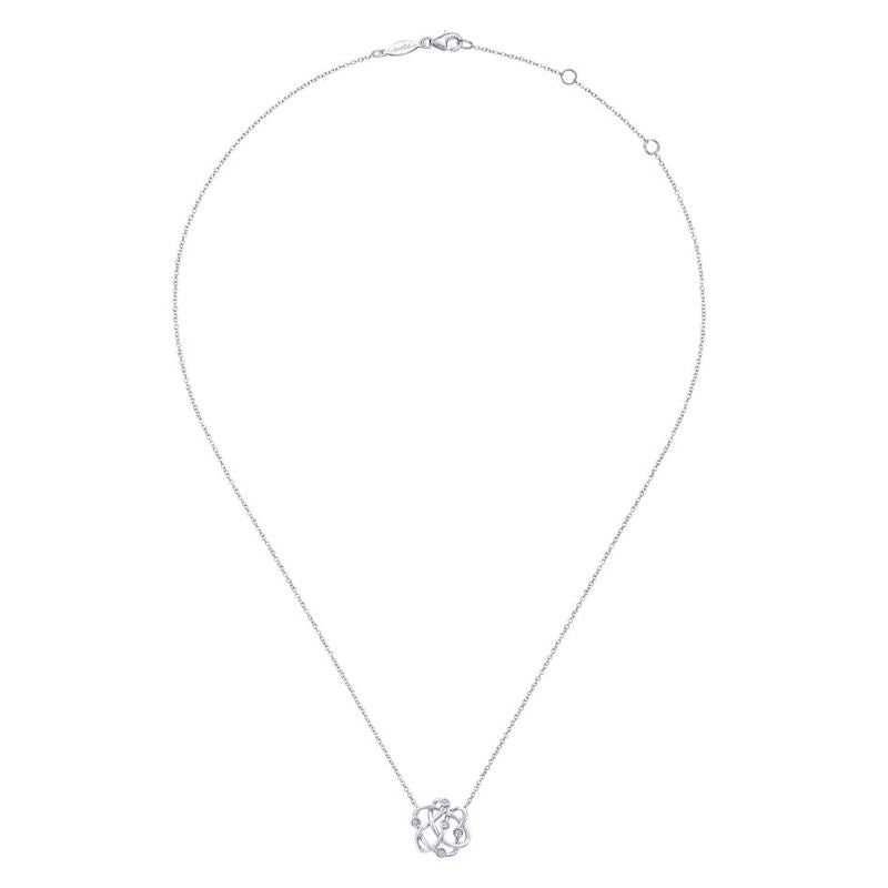 Gabriel & Co. Sterling Silver Contemporary Diamond Necklace