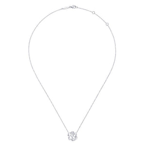 Gabriel & Co. Sterling Silver Contemporary Diamond Necklace