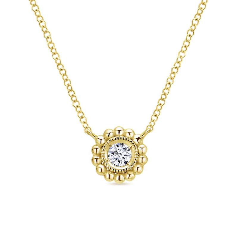 Gabriel & Co. 14k Yellow Gold Bujukan Diamond Necklace