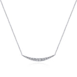 Gabriel & Co. 14k White Gold Lusso Diamond Bar Necklace