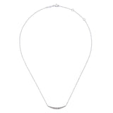 Gabriel & Co. 14k White Gold Lusso Diamond Bar Necklace