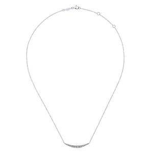 Gabriel & Co. 14k White Gold Lusso Diamond Bar Necklace