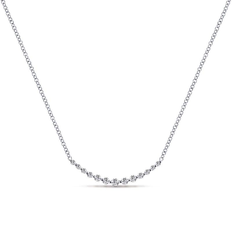 Gabriel & Co. 14k White Gold Lusso Diamond Necklace