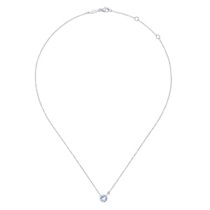 Gabriel & Co. Sterling Silver Lusso Color Diamond and Gemstone Necklace