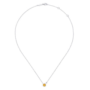 Gabriel & Co. Sterling Silver Lusso Color Diamond and Gemstone Necklace