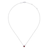 Gabriel & Co. Sterling Silver Lusso Color Diamond and Gemstone Necklace