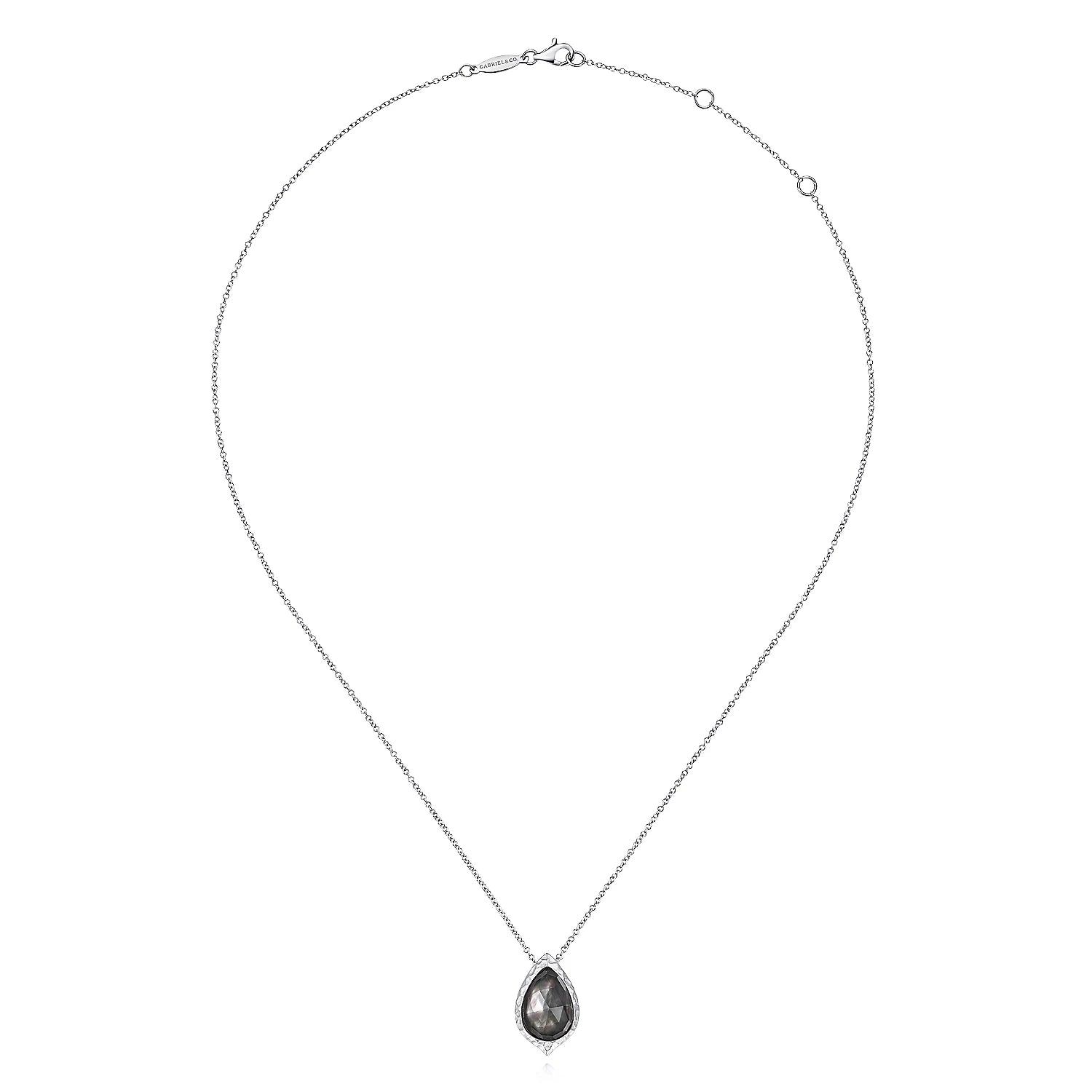 Gabriel & Co. Sterling Silver Souviens Gemstone Necklace