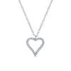 Gabriel & Co. 14k White Gold Eternal Love Diamond Heart Necklace