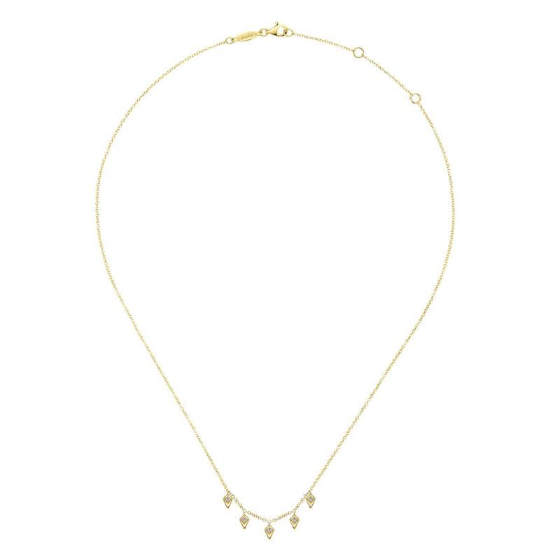 Gabriel & Co. 14k Yellow Gold Kaslique Diamond Necklace