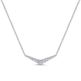 Gabriel & Co. 14k White Gold Lusso Diamond Bar Necklace