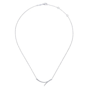 Gabriel & Co. 14k White Gold Kaslique Diamond Bar Necklace