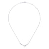 Gabriel & Co. 14k White Gold Kaslique Diamond Bar Necklace