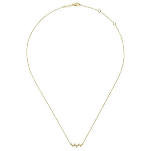 Gabriel & Co. 14k Yellow Gold Lusso Diamond Bar Necklace