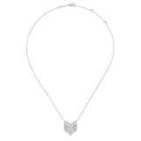 Gabriel & Co. 14k White Gold Art Moderne Diamond Bar Necklace