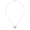 Gabriel & Co. 14k White Gold Art Moderne Diamond Bar Necklace