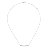 Gabriel & Co. 14k White Gold Lusso Diamond Bar Necklace