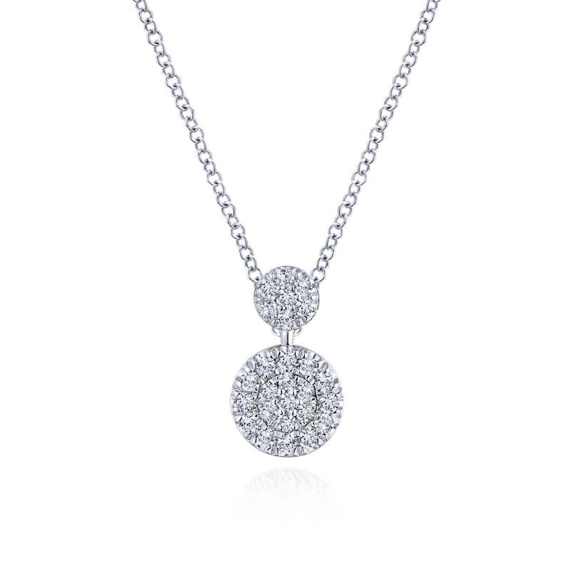 Gabriel & Co. 14k White Gold Lusso Diamond Necklace