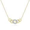 Gabriel & Co. 14k Two Tone Gold Hampton Diamond Necklace