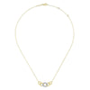 Gabriel & Co. 14k Two Tone Gold Hampton Diamond Necklace