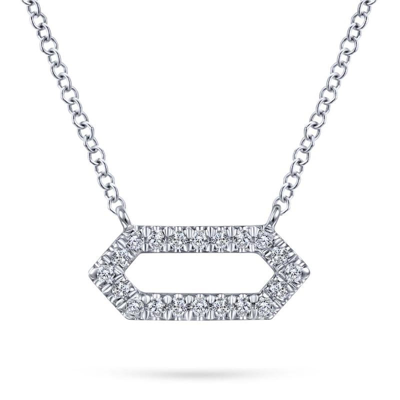 Gabriel & Co. 14k White Gold Lusso Diamond Necklace