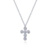 Gabriel & Co. 14k White Gold Faith Diamond Religious Cross Necklace