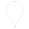 Gabriel & Co. 14k White Gold Faith Diamond Religious Cross Necklace