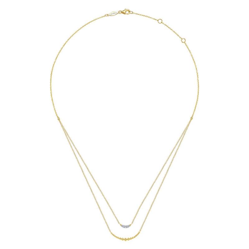 Gabriel & Co. 14k Yellow Gold Bujukan Diamond Necklace