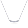 Gabriel & Co. 14k White Gold Lusso Diamond Bar Necklace