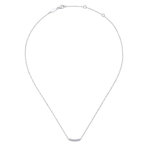 Gabriel & Co. 14k White Gold Lusso Diamond Bar Necklace