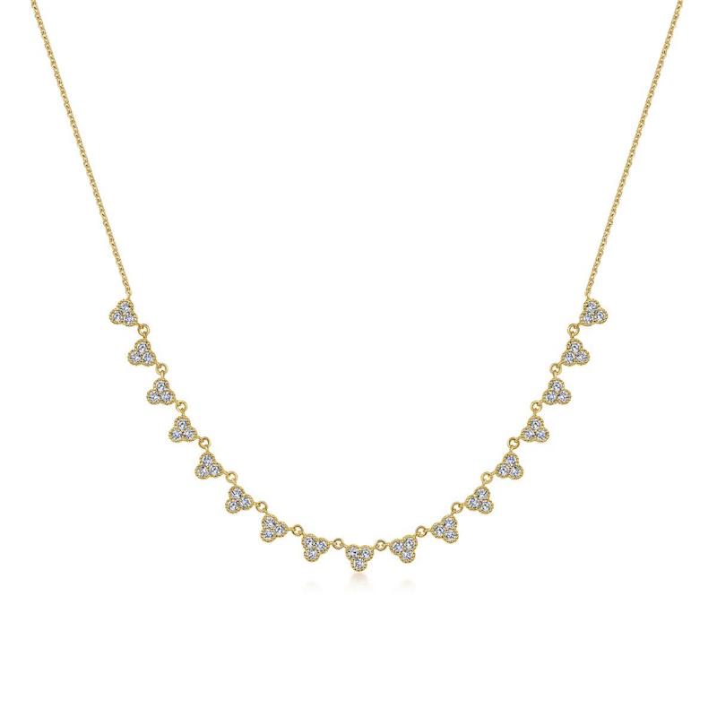 Gabriel & Co. 14k Yellow Gold Lusso Diamond Necklace