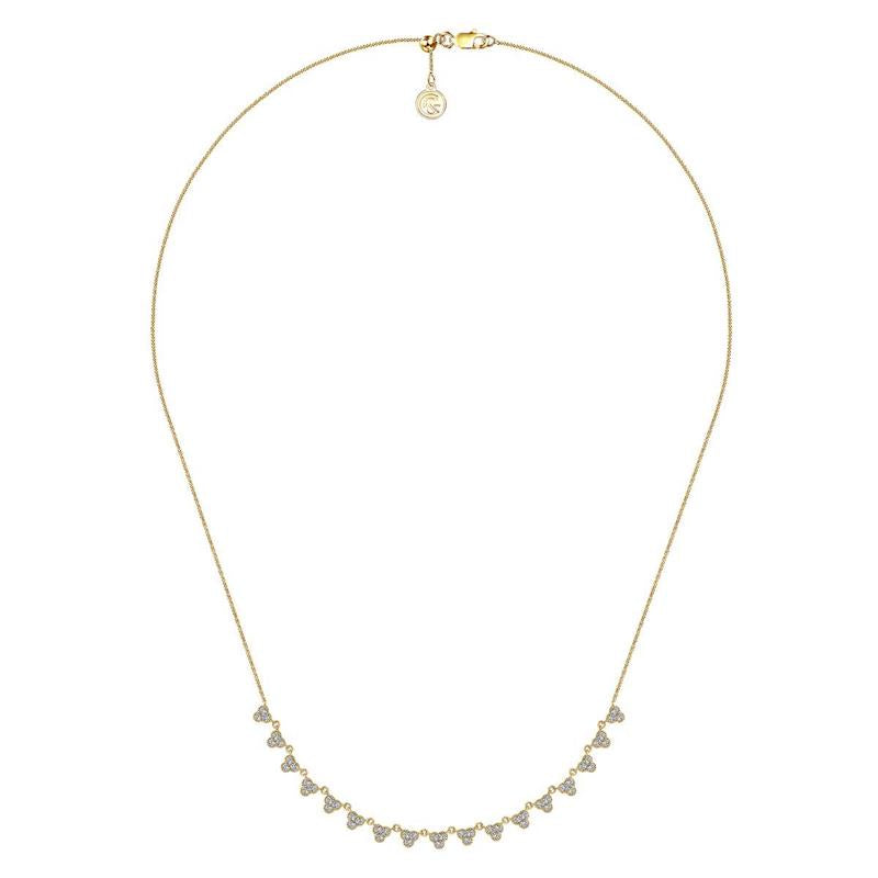 Gabriel & Co. 14k Yellow Gold Lusso Diamond Necklace