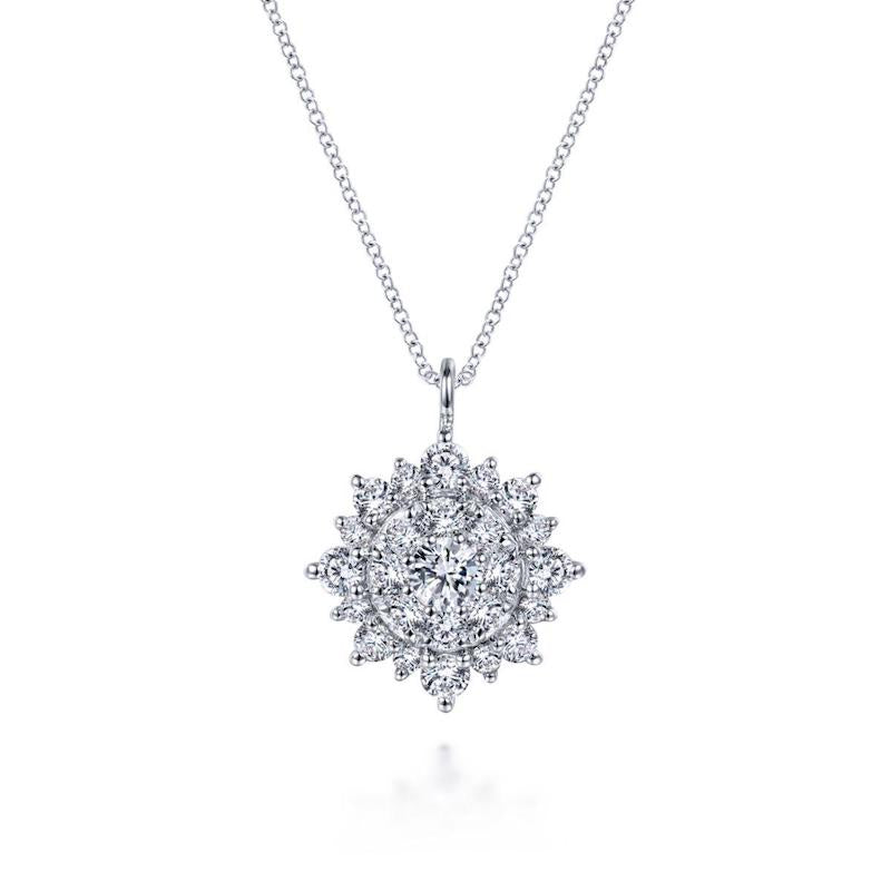 Gabriel & Co. 14k White Gold Lusso Diamond Necklace