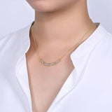 Gabriel & Co. 14k Two Tone Gold Hampton Diamond Necklace