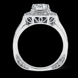 Simon G. 0.60 ctw Halo 18k White Gold Round Cut Engagement Ring