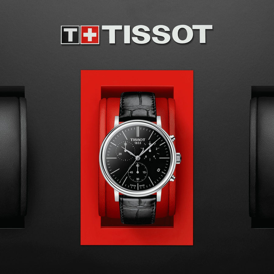 Tissot Carson Premium Chronograph (Leather, Black) Indexes