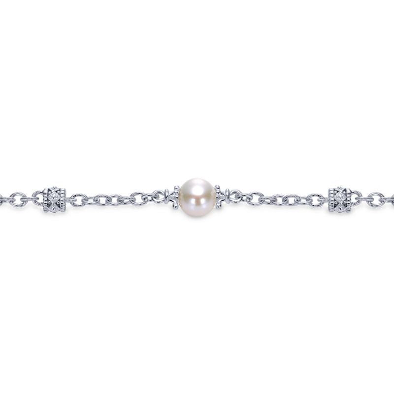 Gabriel & Co. Sterling Silver Victorian Pearl Bracelet