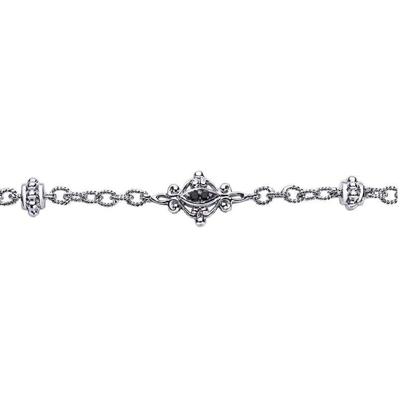 Gabriel & Co. Sterling Silver Victorian Gemstone Bracelet
