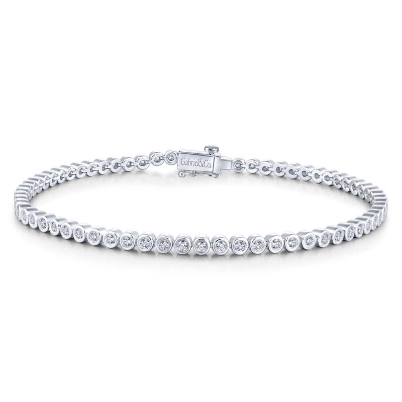 Gabriel & Co. 14k White Gold Lusso Diamond Tennis Bracelet