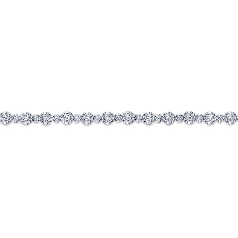 Gabriel & Co. 14k White Gold Lusso Diamond Tennis Bracelet