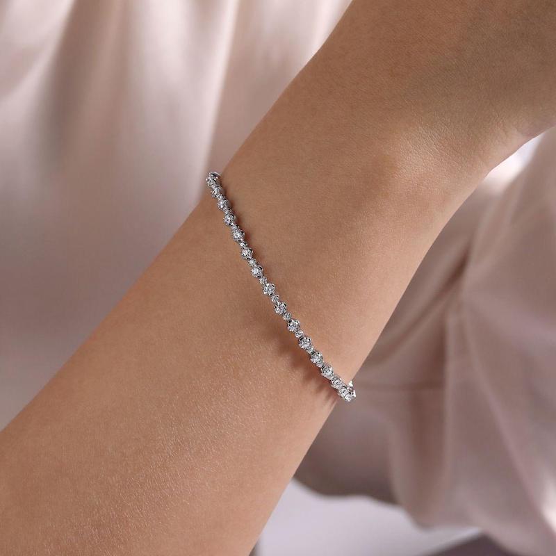 Gabriel & Co. 14k White Gold Lusso Diamond Tennis Bracelet