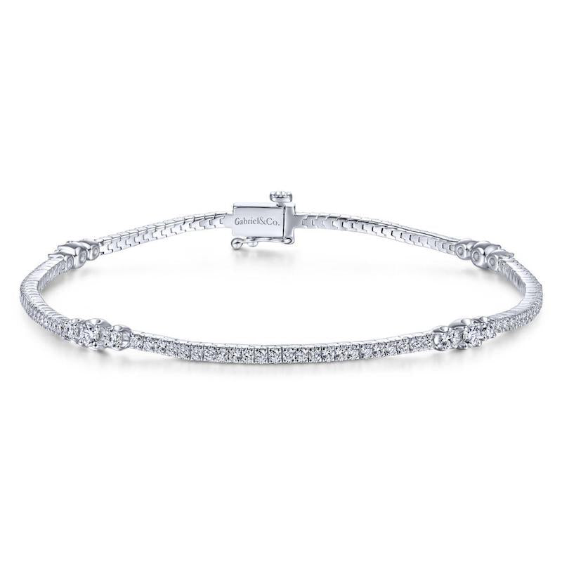 Gabriel & Co. 14k White Gold Lusso Diamond Tennis Bracelet