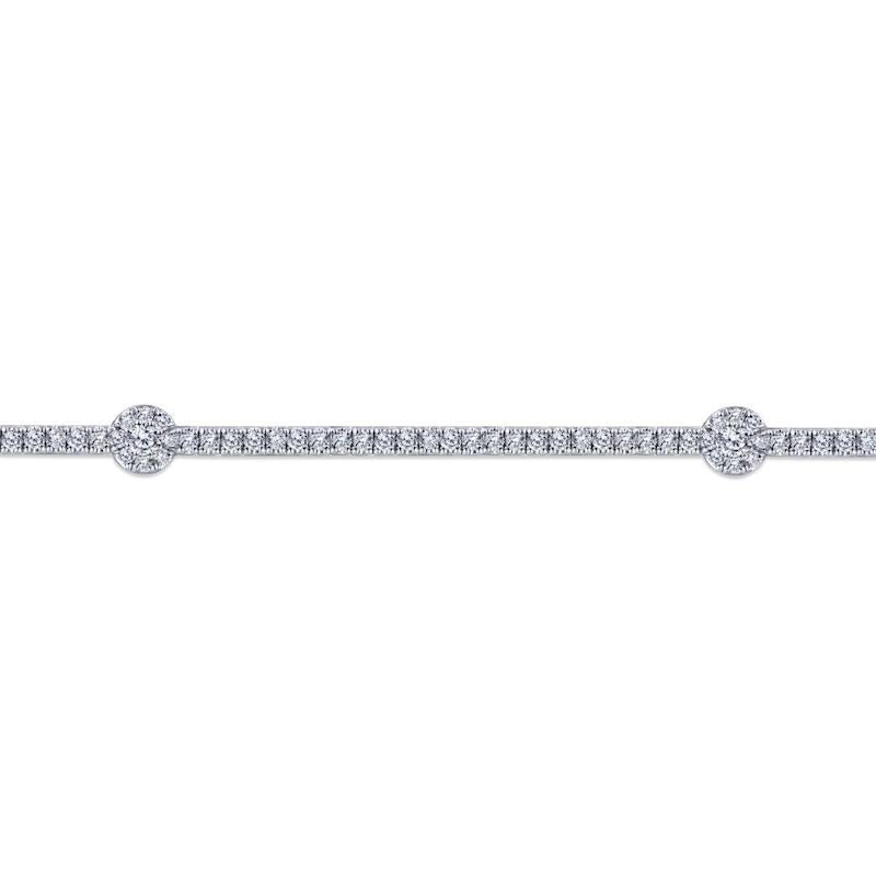 Gabriel & Co. 14k White Gold Lusso Diamond Tennis Bracelet