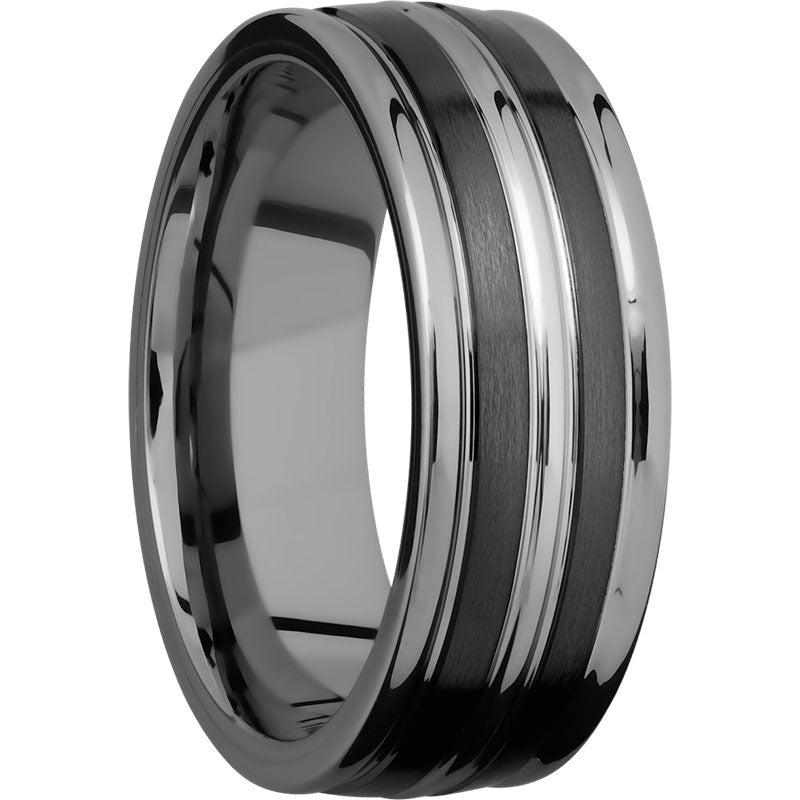 Lashbrook Black Tungsten Men's Wedding Band