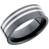 Lashbrook Black & White Tungsten Men's Wedding Band