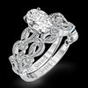 Simon G. 0.28 ctw Bridal Set 18k White Gold Oval Cut Engagement Ring