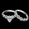 Simon G. 0.28 ctw Bridal Set 18k White Gold Pear Cut Engagement Ring