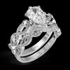 Simon G. 0.28 ctw Bridal Set 18k White Gold Pear Cut Engagement Ring