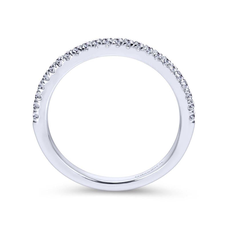 Gabriel & Co. 14k White Gold Contemporary Anniversary Wedding Band