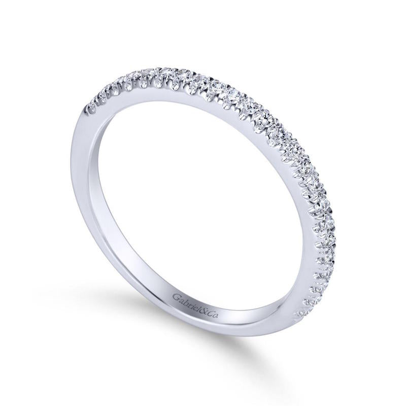 Gabriel & Co. 14k White Gold Contemporary Anniversary Wedding Band